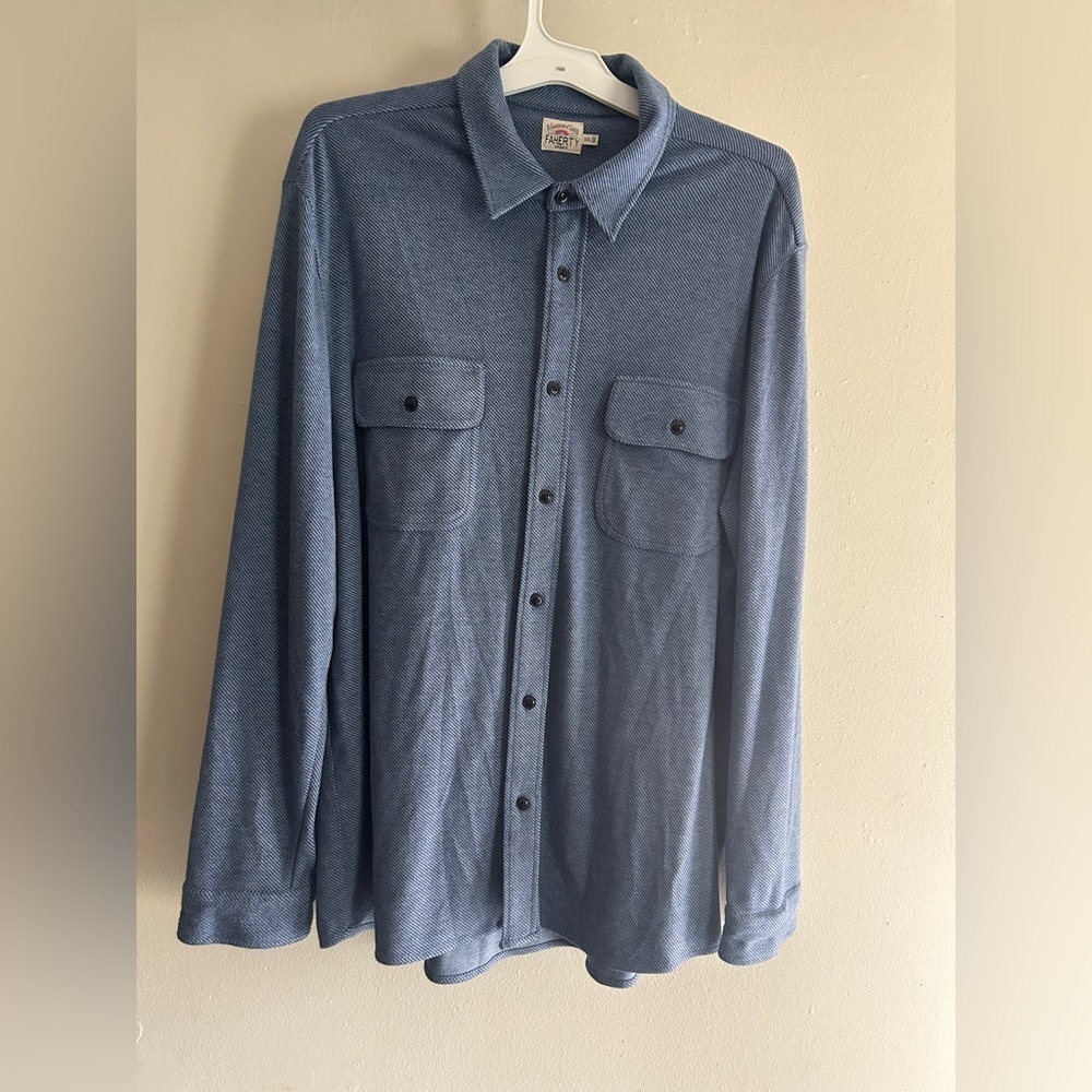 Men’s Faherty Legend Sweater Button Up Shirt XXL